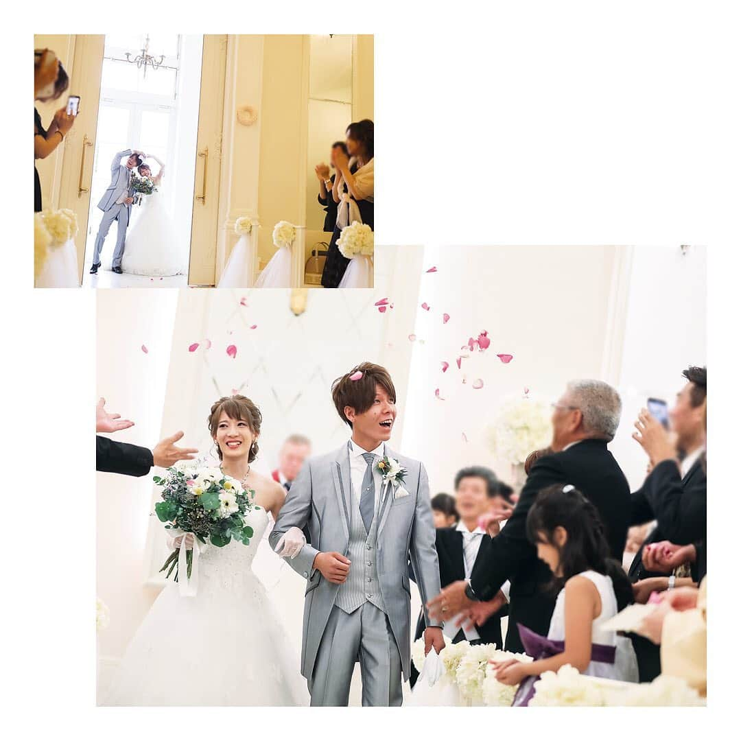 結婚SANKA(けっこんさんか)さんのインスタグラム写真 - (結婚SANKA(けっこんさんか)Instagram)「＼ウエディングレポ／ 『みんなからの祝福、ほかでは絶対味わえないこの気持ち。一生もんの思い出です💫』 富山県富山市　Kさん＆Yさんカップル . アーヴェリール迎賓館 富山 . . 新婦Yさんのこだわりは、コンテストで受賞歴のある東京で活躍するお気に入りカメラマンのご指名！残したいシーンやポーズを事前にしっかり打ち合わせしました。フォトジェニックな仕上がりに大満足📸 . 挙式中は緊張したという二人。退場で振り返ると、そこにはゲストたちの笑顔！感動で涙を堪えられなかったそう。でも、最後は二人らしく笑顔でハートのクロージングポーズ💕 . フェアで体験して「絶対やりたい！」と思っていた、ガーデンプールでのバルーンリリース🎈挙式後演出で念願を叶えました。 . 婚約指輪をもらったとき「バラの花束があったら完璧」と漏らした新婦Yさんの一言を覚えていた新郎Kさん。披露宴演出で行った、100本のバラの花束を贈るサプライズは忘れられないシーンに🌹 . 結婚式の最後には、コンフェッティーが舞う中で、全員で記念の一枚を🎉 . . 「結婚式は楽しくて、アットホームに！でも感動のシーンもちゃんとね」これが二人の目指した結婚式。ゲストのみなさんの笑顔と、心からの祝福は、二人の一生ものの思い出になったそうです🌟 . . . 結婚SANKAがつくるWebマガジンmarricoでは、アーヴェリール迎賓館富山や、そのほかの会場で挙げた北陸カップルのリアルな結婚式をたくさんレポートしています！ . @kekkonsanka_weddingのURLからmarricoのウエディングレポへ . . about 結婚SANKA . 石川・富山・福井の花嫁のための結婚準備メディアです 雑誌とWebサイト、Webマガジン「marrico」の3つで、北陸花嫁に役立つ地元の結婚準備情報を発信中です . . ＼北陸花嫁を応援／ ただいま、結婚SANKAのWebサイトからブライダルフェアを予約＆参加で、最大16,000円分のギフトカードをもれなく全員にプレゼント中。 結婚準備、新生活、息抜きデートに使ってください https://kekkonsanka.com . .」3月16日 17時38分 - kekkonsanka_wedding