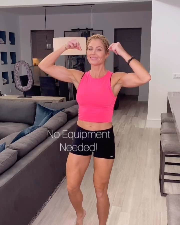 トリー・ウィルソンのインスタグラム：「. You may feel like just laying on the couch or pacing but we need to FOCUS on BETTER...together! . Push through & trust that even 10 minutes will do wonders. . No equipment needed! . SWIPE & SAVE FOR LATER. . Set a timer & do each exercise for 30 seconds. . Repeat circuit minimum of 3x’s. . Don’t compare: IT’S JUST YOU VS YOU. Push yourself.❤️ .」
