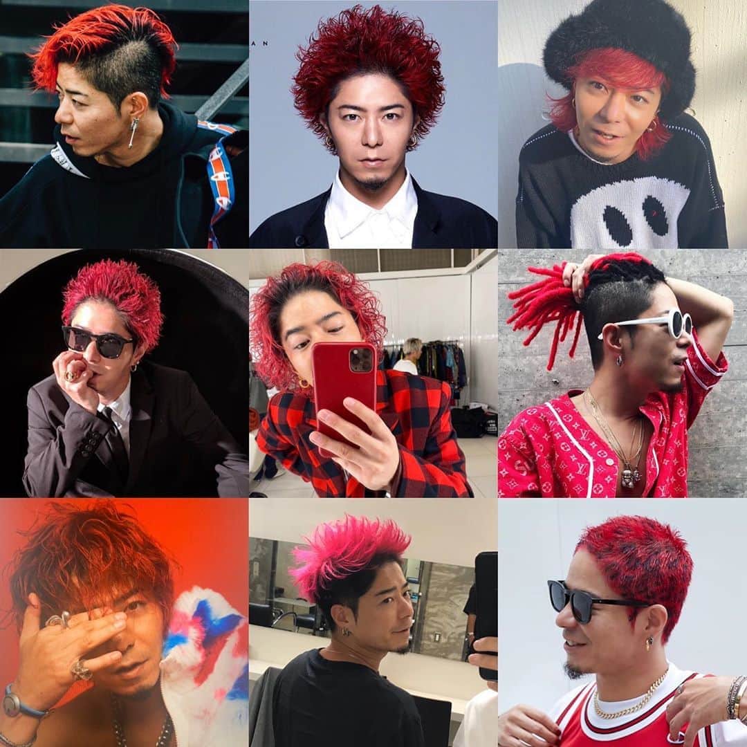 高木琢也さんのインスタグラム写真 高木琢也instagram 明日仕事終わったら髪型変えよーっと まだ決まってないんですけどー どれ派 赤髪 美容師でも自分の髪型は悩むよ 3月17日 2時16分 Takagi Ocean