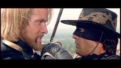 マット・レッシャーさんのインスタグラム写真 - (マット・レッシャーInstagram)「#StayingHome series continued: now THIS is a punchable face! Not @antoniobanderasoficial. He’s adorable, even in a mask. No, I’m talking about Captain Harrison Love, the baddy in The Mask of Zorro. I won this role (after many, many other actors passed on it) right after my first TV show was cancelled. Job of a lifetime, 6 months of bliss in Mexico with swords and horses and blonde extensions.  Antonio is literally one of the kindest, hardest working actors I’ve ever met. But the long reach of playing sociopaths like this still haunts me to this day with the occasional “Man, I hated you SO MUCH.” Really good movie, if you haven’t seen it. And you’ll want to punch my face.  Pausing series for today.  Take care yourselves.  #maskofzorro #capitanlove #mexico #stayinghome」3月17日 4時14分 - realmattletscher