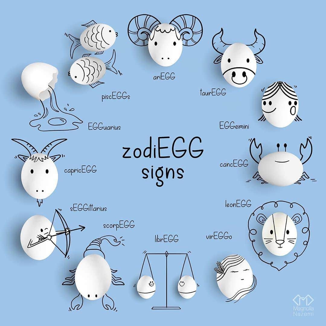 Eggs Conceptさんのインスタグラム写真 - (Eggs ConceptInstagram)「'Zodiac+Egg= zodiEGG' 🍳 👉 Magnolia Nazemi @magn0liaa 👈  #magnolianazemi #eggsconcept #egg #zodiac #zodiacsigns #zodiacsign #march #vsco #contentcreator #instagram #instagood #365 #365project #etsy #itsnicethat #марш #maaliskuu #Março #mars #marzo #märz #arteveryday #lovewatts #hifructose」3月17日 6時14分 - eggsconcept
