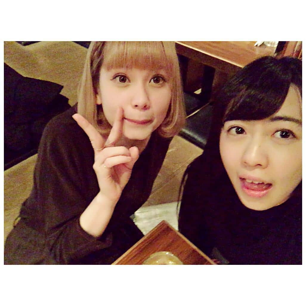 宇佐美萌のインスタグラム：「アンナさんとご飯したヾ(＠⌒ー⌒＠)ノめっちゃ怒ったしめっちゃ笑った🙏💗話盛り上がって興奮すると奇声あげるの辞めたい😓😓」