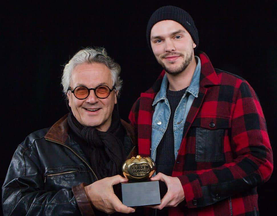 マッドマックスのインスタグラム：「#GeorgeMiller and #NicholasHoult accept the #GoldenTomato award for Best Wide Release of 2015. Go #MadMax!」