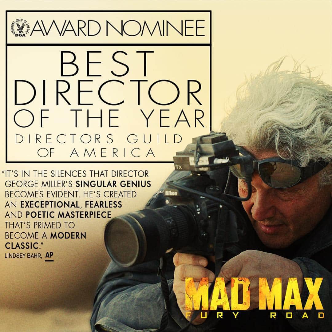 マッドマックスさんのインスタグラム写真 - (マッドマックスInstagram)「All hail #GeorgeMiller and his #DGAAwards nomination! #MadMax」1月13日 5時03分 - madmaxsaga
