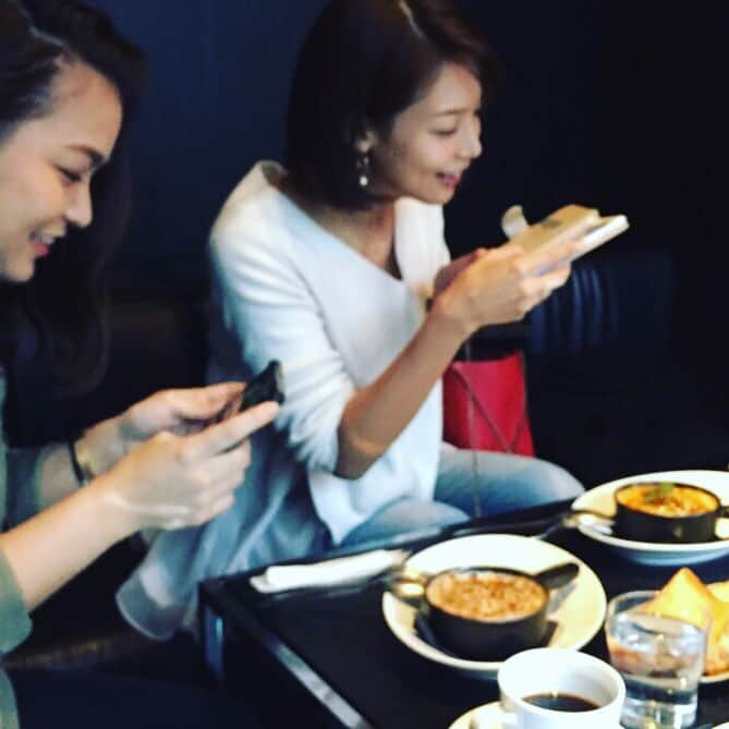 相武紗季のインスタグラム：「美味しいごはんと可愛い友達✨」