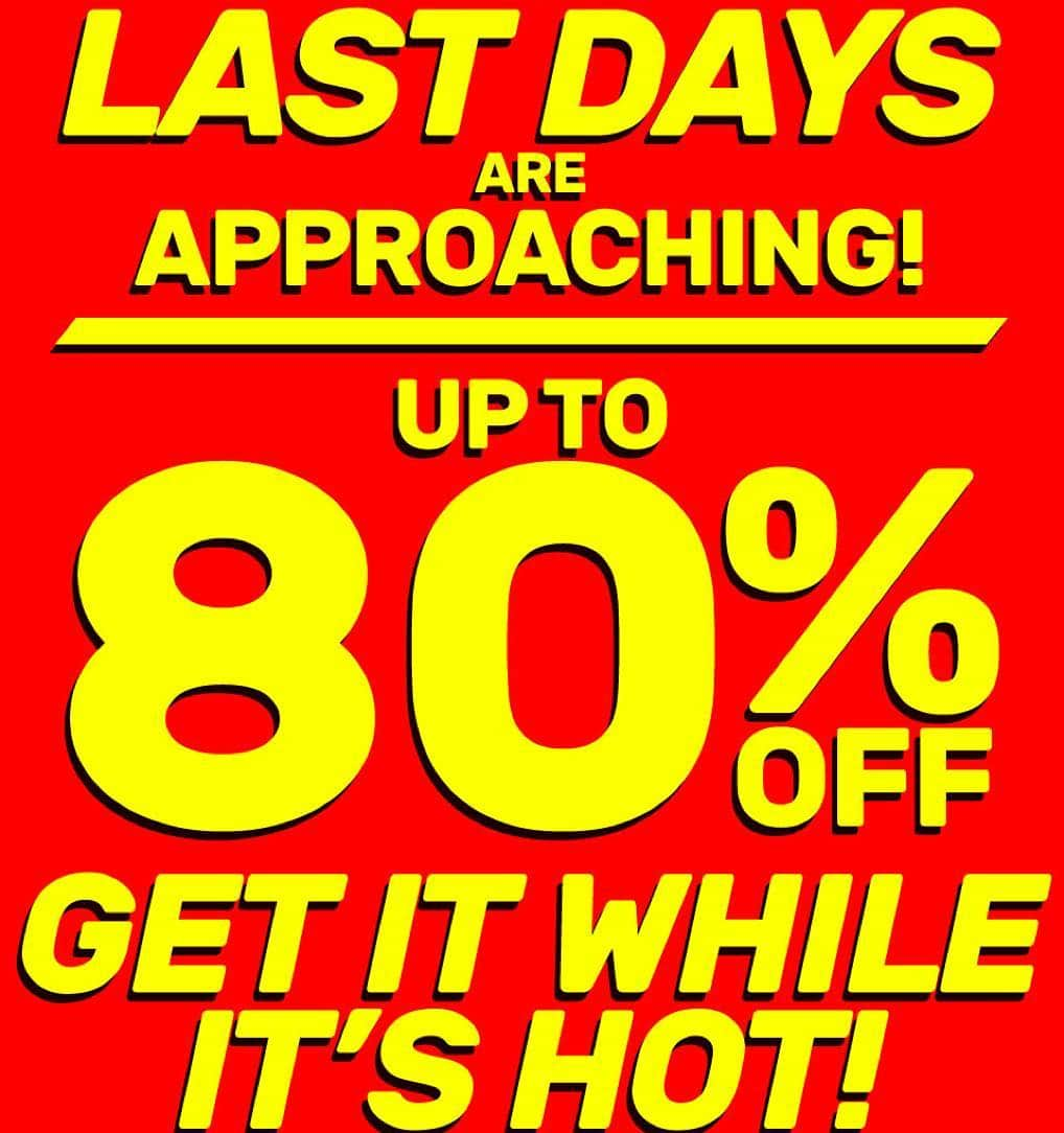 キットソンのインスタグラム：「That day is almost here. The day you say goodbye to yorfavorite store. But there's still a chance for some epic savings. Get it while it's hot!」