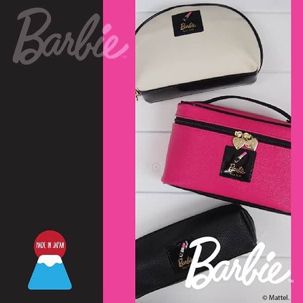 barbie.japanのインスタグラム：「Barbieのポーチが登場♪中央のロゴとリップがおしゃれで、ファスナーの刻印もキュート！メイドインジャパンなので、価格以上の品質です☆ スクエアポーチ￥2,200／ラウンドポーチ￥2,800／バニティポーチ￥4,000 【お問い合わせ先】 http://msj-bag.com #barbie #pouch #bag #madeinjapan #バービー #fashion #goods #ファッション #グッズ #ポーチ #バッグ #japan」