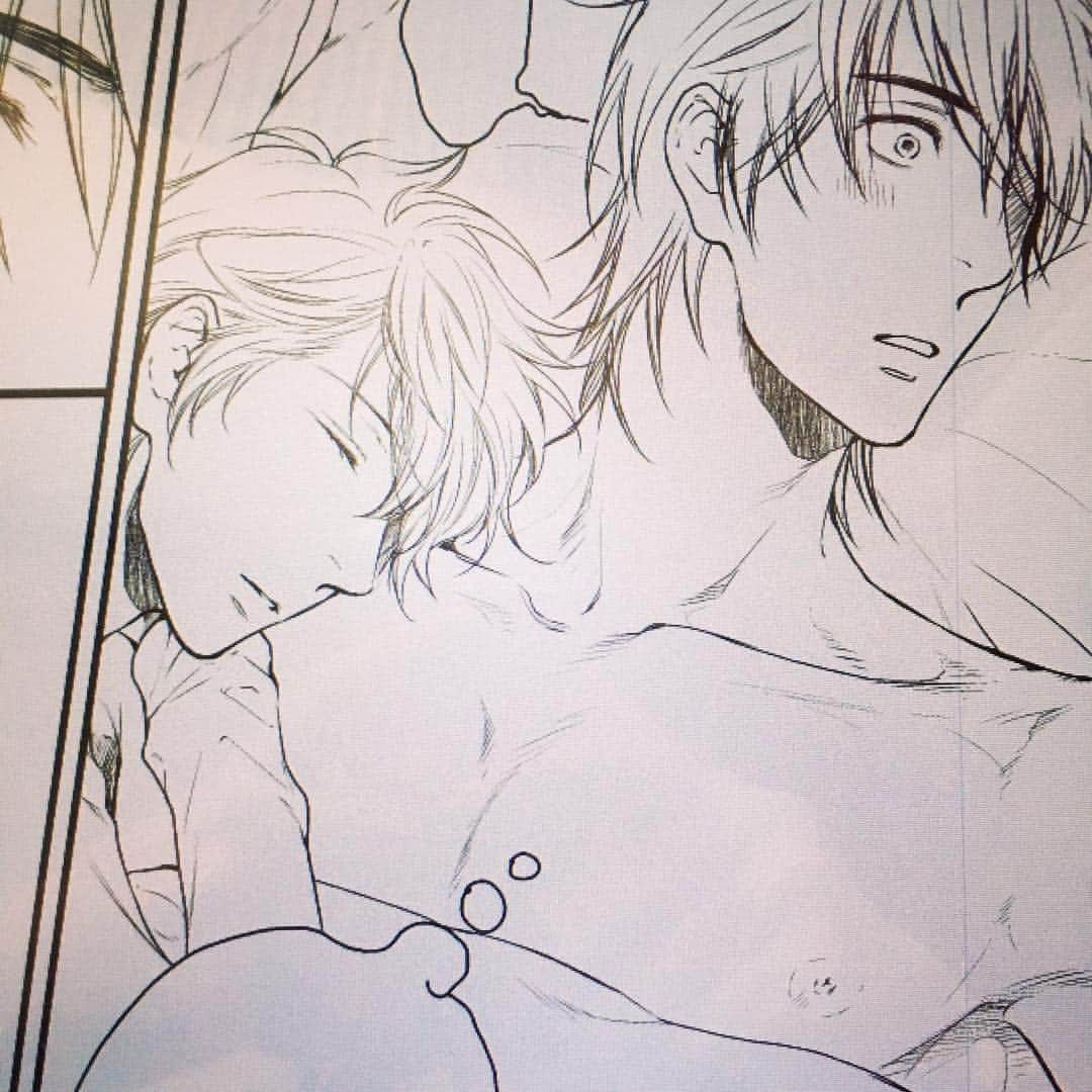 ねこ田米蔵のインスタグラム：「だいぶお久しぶりです(*^o^*) 今は縞川と彰の読みきり漫画を描いておりますー♪」