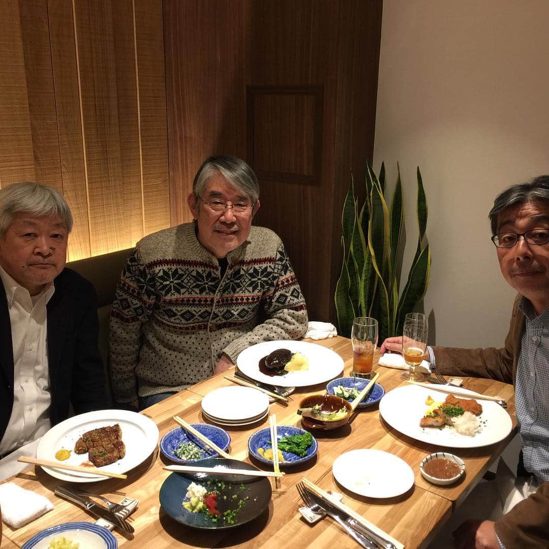 松本隆さんのインスタグラム写真 - (松本隆Instagram)「京都にて。ステレオサウンドの取材のあと、山本さんと和田さんと洋食屋さんで。」2月1日 19時38分 - takashi_matsumoto_official