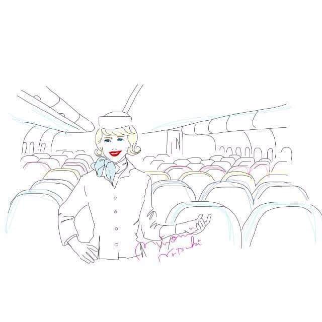 南夏希さんのインスタグラム写真 - (南夏希Instagram)「むちむちshot.336 スチュワーデスさん  やでー✈️💁🌟 . はばたけ〜 . パタパタ〜🐥 .  #illust#drawing#illustration#fashion#おしゃれ#イラスト#art#design#落書き#illustrator#ca#フライトアテンダント#キャビンアテンダント#客室乗務員#飛行機」2月4日 14時05分 - punipuni729