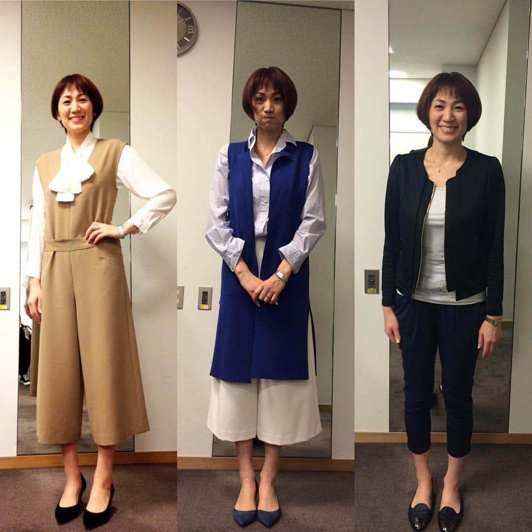 のインスタグラム：「収録3本撮り✨衣装✨ #収録 #楽しくてあっという間に終わった #たくさん着れて楽しい♪ #どのパターンがお好き🤗？」