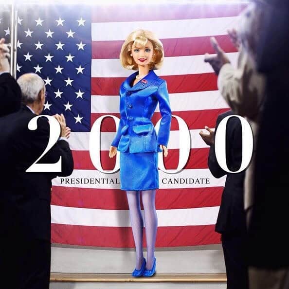 barbie.japanのインスタグラム：「2000年発売の「バービー、アイ・キャン・ビー…プレジデント」。Barbieは毎回、大統領選に出馬しています！日本でも女性のリーダーがもっと増えますように！ #バービー #バービーの歴史 #大統領 #barbie #Barbiehistory #history #president #job #tbm」