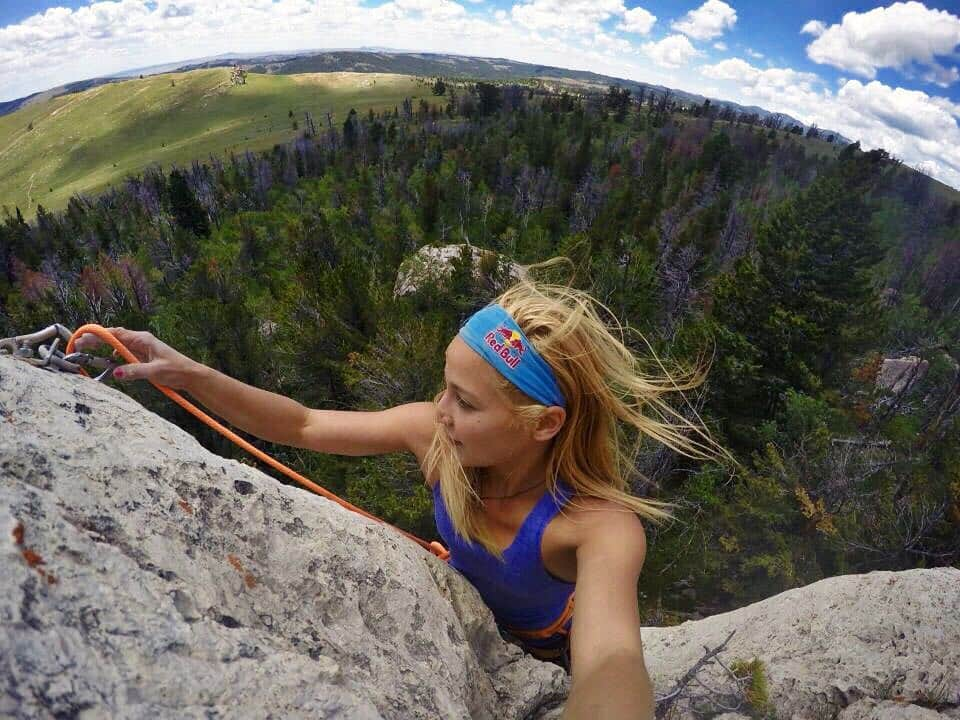 goproさんのインスタグラム写真 - (goproInstagram)「#GoPro Featured Photographer + #GoProGirl @sashadigiulian  About the Shot: Taking on Wild Iris, Wyoming proved to be a tough challenge, but I was up for it! #WildIris is one of the most beautiful places to climb in the United States with plenty of routes for climbers. One my favorite things about climbing in places like this is that you never know what can happen until you experience it, so get out there and try it!  How I captured the shot: As a climber, The Strap wrist mount is perfect for me. It allows me to take photos while not losing my grip on the rock. Using Time-Lapse at 2 seconds, I was able to snap this while #climbing and managed to capture the beautiful green landscape behind me! #GoPro」3月12日 4時07分 - gopro