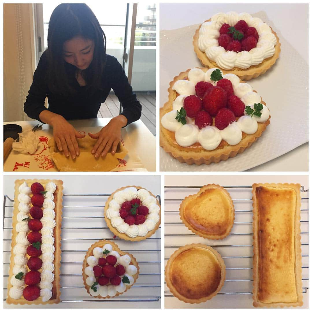 中村明花さんのインスタグラム写真 - (中村明花Instagram)「ケーキ作りの天才岡愛恵ちゃんとケーキ作りながらおうち遊び♡  分量とか全部岡ちゃんがやってくれたので私は混ぜたり盛り付けるのみ*\(^o^)/*笑  簡単に美味しいケーキが出来ちゃった♡♡♡ . . #ケーキ作りが趣味とか可愛すぎ #友達と作るのは楽しいね♡ #このケーキの名前なんだっけな #かっこいいカタカナ多い名前だった #チーズケーキ的な美味しいケーキ♡ #スポンジよりタルト好き♡」3月15日 12時07分 - sayaka_nakamura3