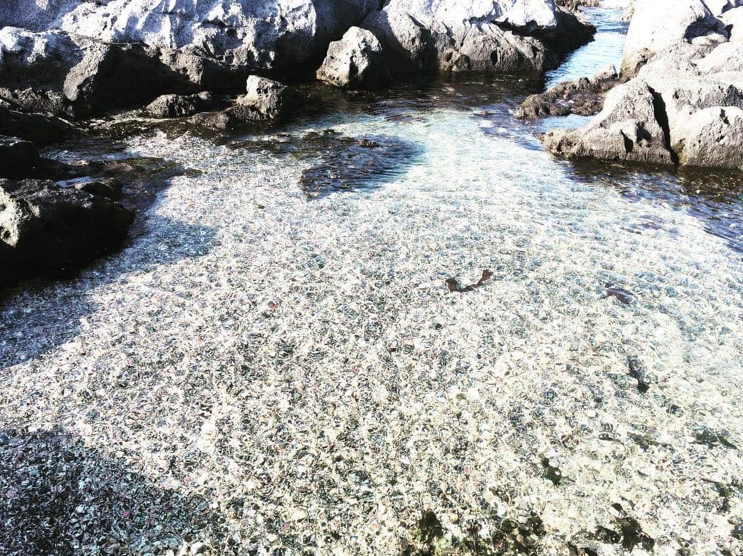二宮愛のインスタグラム：「水着なんて持ってきてないけど、誰もいないし…🌊🐚🌴 I should've brought my swimsuit. But, nobody's here so...🌬✨ #secret #hide #place #escape from #ordinarylife #travel from #Japan to the #world #beach #beautiful #nature is #art #instaart #instacool」