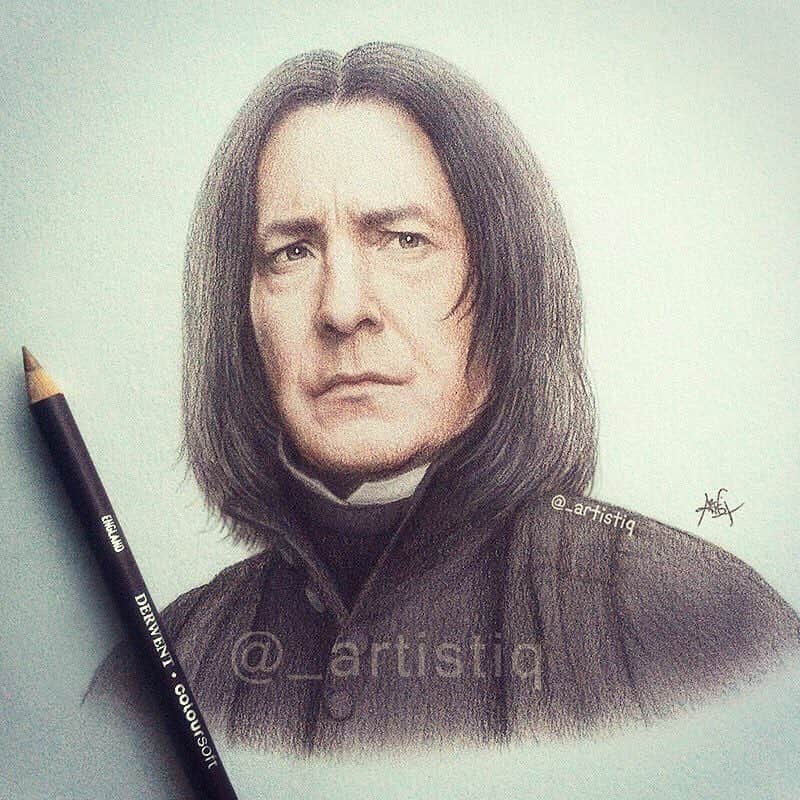 Casさんのインスタグラム写真 - (CasInstagram)「He would have been 70 today. Happy Birthday Alan Rickman! ❤️」2月21日 23時11分 - _artistiq_art