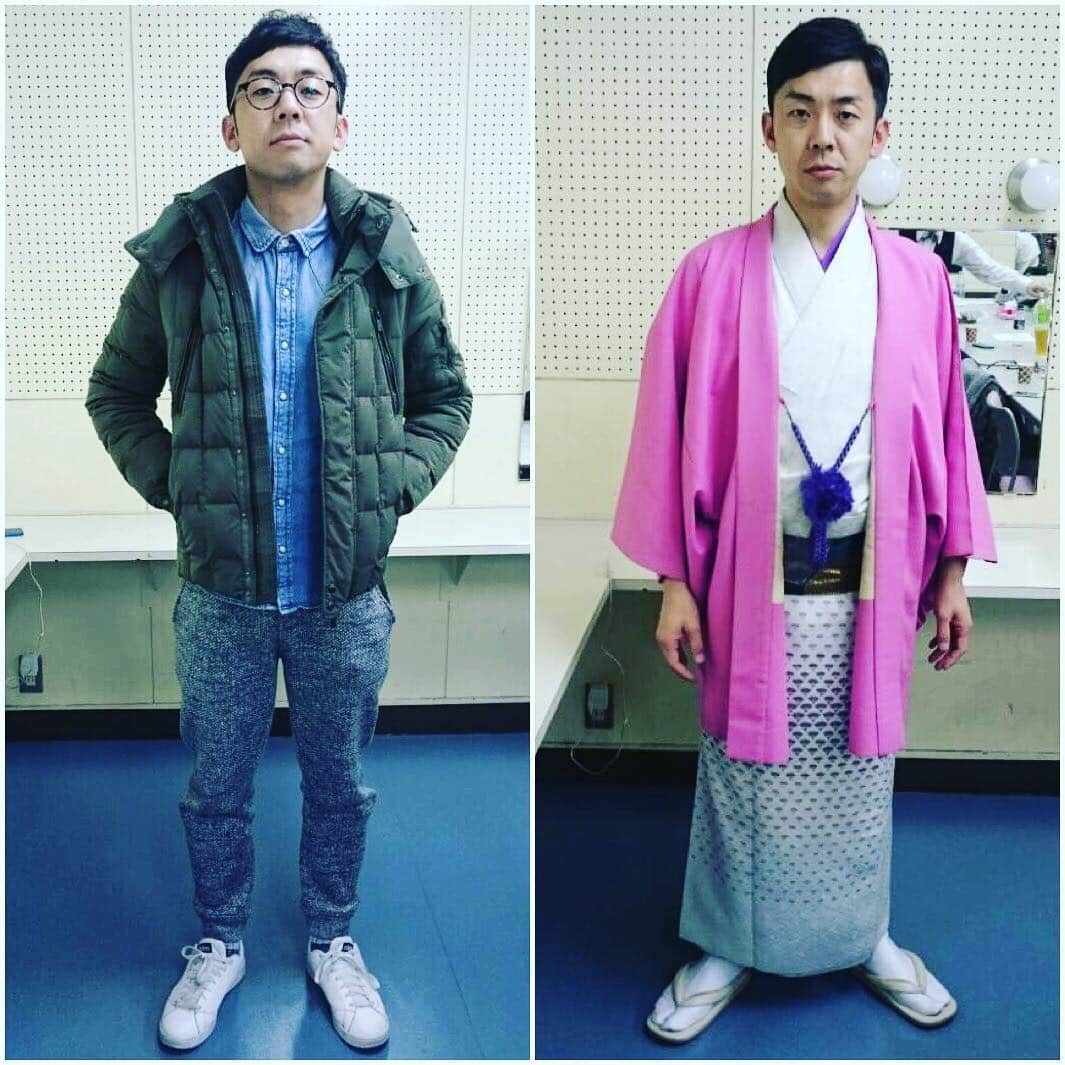 タカさんのインスタグラム写真 - (タカInstagram)「天津木村のファッションチェック！！ 衣装はエロ詩吟の着物。 私服はバランス感覚抜群。  一つ間違えば だらしなく見えるリラックスパンツをうまく着こなしている。 あると思います。 #天津」3月7日 6時47分 - taka.tkg