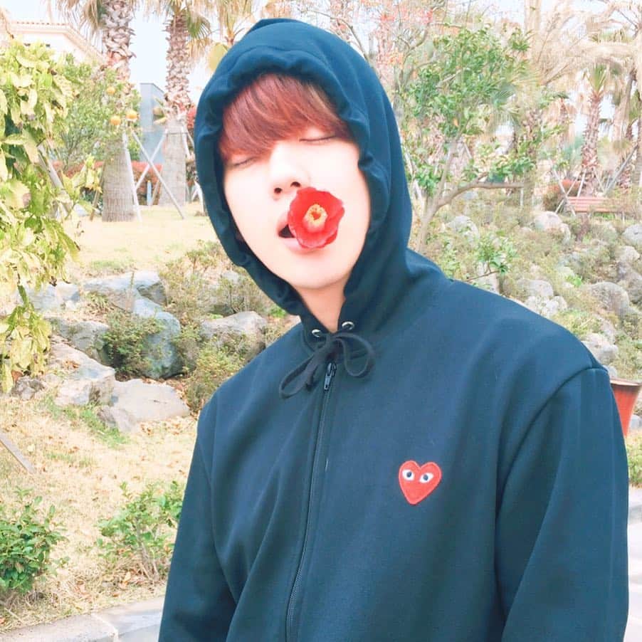 ヨンジェ のインスタグラム：「#꽃을문남자」
