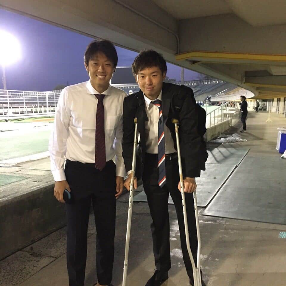 田中輝希のインスタグラム：「#京都 #むってぃ #松葉杖」