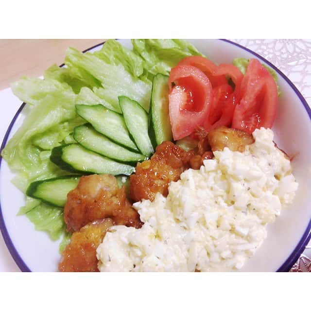 志田友美（ゆうみん）のインスタグラム：「チキン南蛮♡ #チキン南蛮 #手づくり #揚げないチキン南蛮♡」