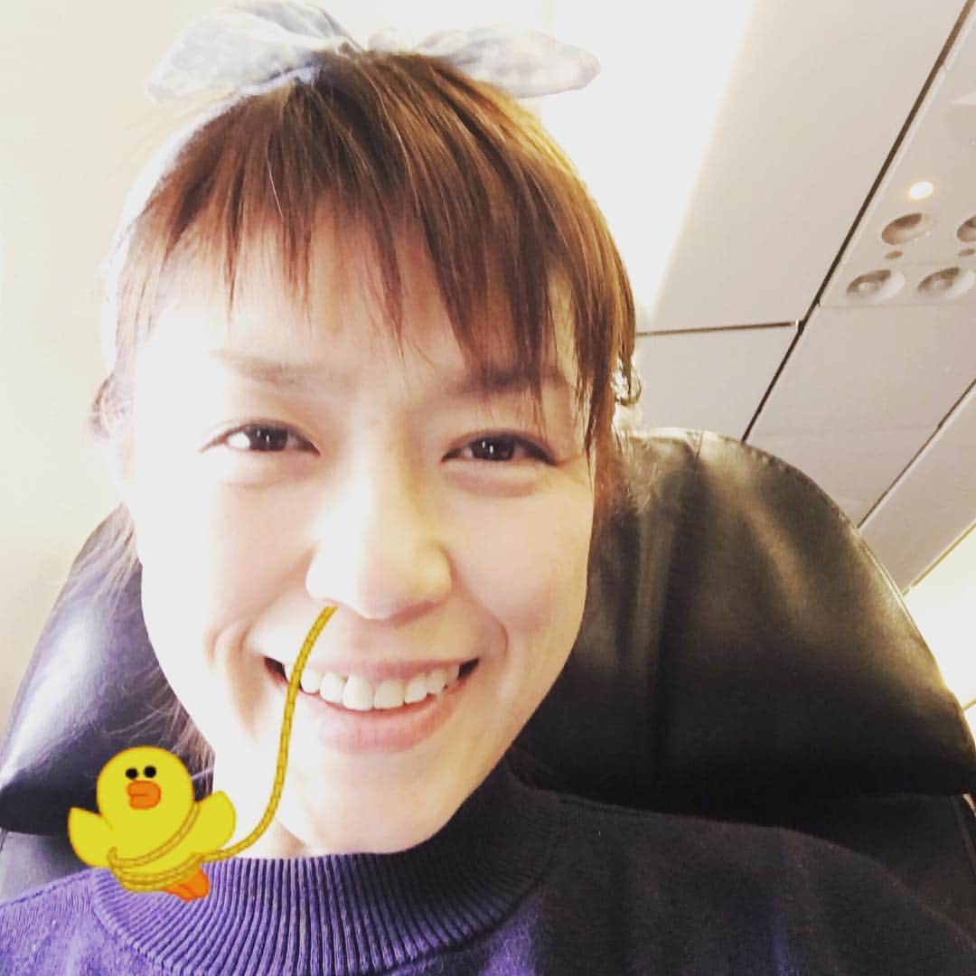 加藤紀子のインスタグラム：「LINEカメラ、こんな事出来た！ な訳で、行ってきまーす✈️ 今月は国内アッチコッチ。」
