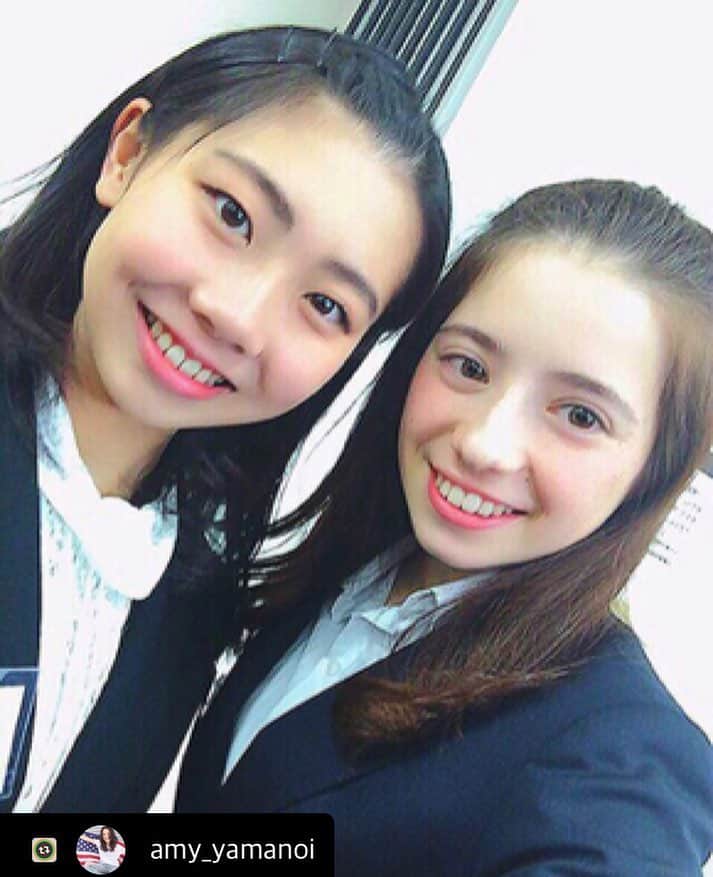 中塩美悠のインスタグラム：「えいみちゃん本当に楽しくて話しやすかった😄✨早稲田大学スケート部の皆さんに紹介してくれてありがとう｡・:＋° #生で見たら #美人すぎた #一緒にインカレ出たかった #留学行かないで!!! #でもいつか #ご飯行こうね  昨日は早稲田スケート部の予餞会⛸みゆちゃん入ってくれて嬉しい🙌🏻いろいろ話せて楽しかった💕次会うときが楽しみだ〜😁 #Waseda #figureskating #club #誕生日同じなの♡ #repostly」