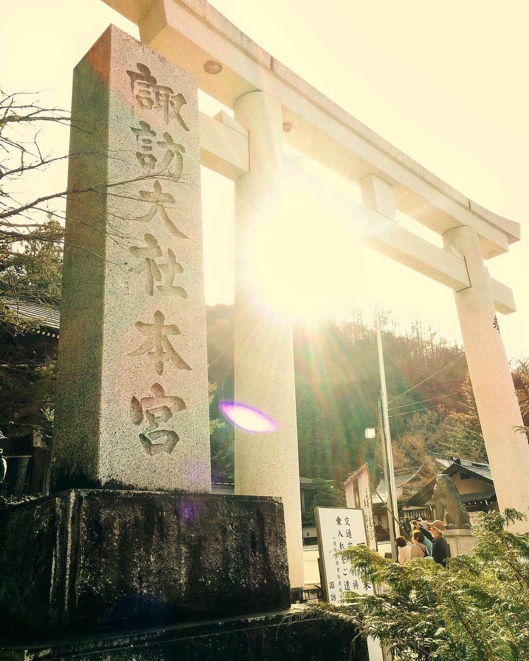 吉田ちかさんのインスタグラム写真 - (吉田ちかInstagram)「Visiting one of the oldest shrines in Japan located on the foothills of Mt. Moriya near Suwa Lake.  #japan #nagano #shrine #spring #picturesque #japantravel #sunlight」4月2日 17時32分 - bilingirl_chika
