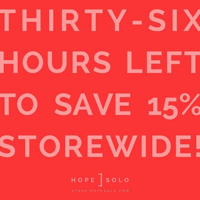 ホープ・ソロさんのインスタグラム写真 - (ホープ・ソロInstagram)「Save 15% at Store.HopeSolo.com (link in bio) on your entire purchase until tomorrow night with code HAPPYAPRIL at checkout!」4月12日 4時09分 - hopesolo