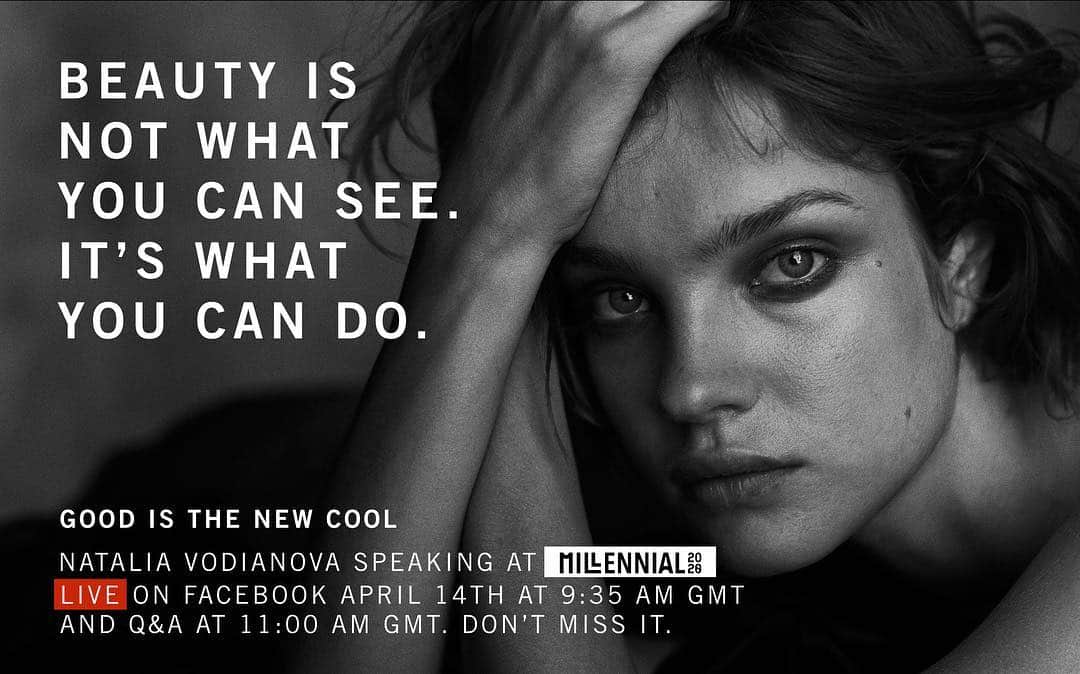 ナタリア・ヴォディアノヴァさんのインスタグラム写真 - (ナタリア・ヴォディアノヴァInstagram)「tomorrow I'll be speaking at Millennials 2020 Summit in London in the Beauty&Fashion sector.  I won't be talking about fashion though but certainly about something very cool: goodness. Watch me live on Facebook at 9:35 am GMT and feel free to ask questions. #M2020 @elbi #littleactions #bigdifference #elbi」4月14日 3時25分 - natasupernova