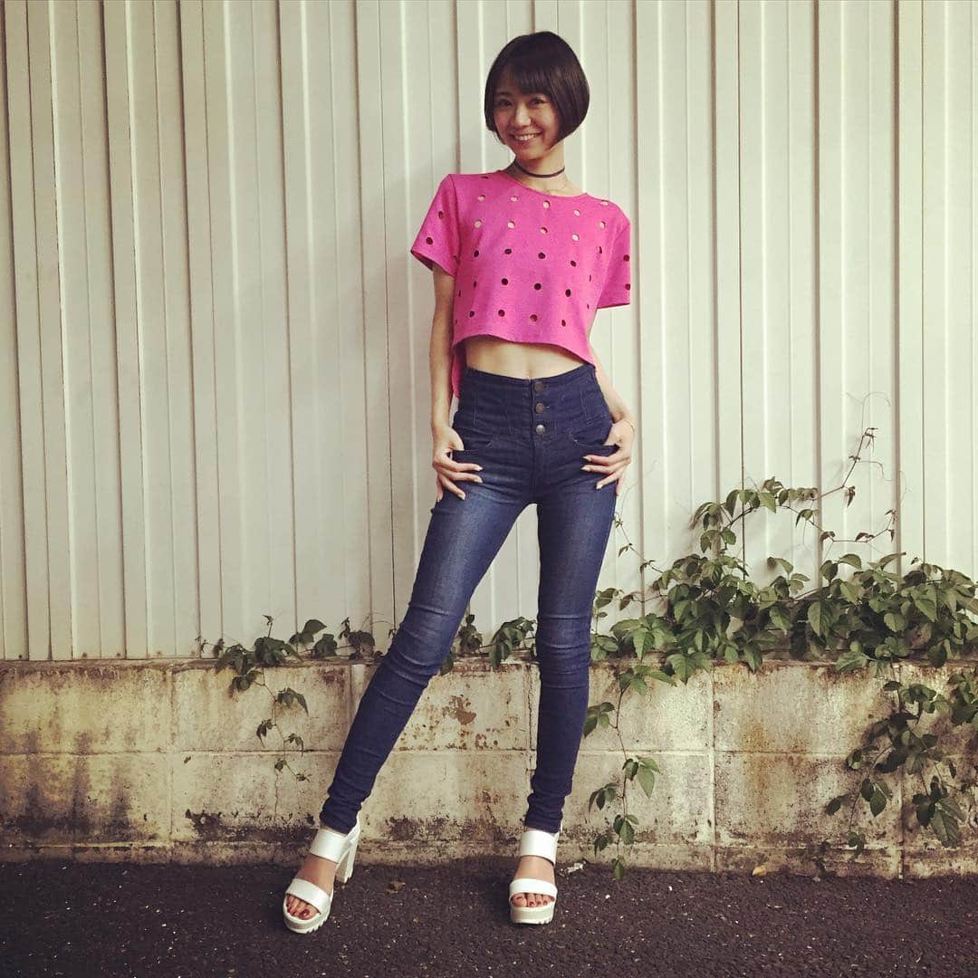 緑川静香さんのインスタグラム写真 - (緑川静香Instagram)「昨日のわたす。  #fashion #code #denim #pink #emoda #style #me #instagood #instalike #girl  #ファッション #コーデ」5月25日 18時59分 - midorikawa_shizuka