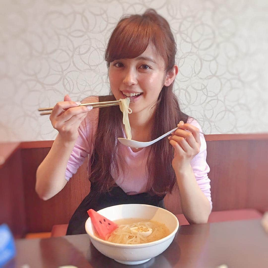 久慈暁子さんのインスタグラム写真 - (久慈暁子Instagram)「* 盛岡冷麺😋💘🍉 * #盛岡冷麺 #岩手」5月6日 21時05分 - kuji_akiko