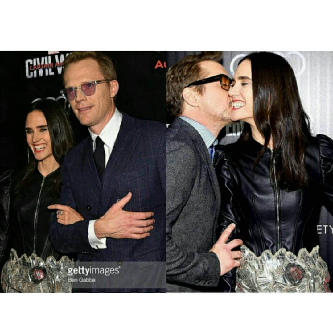 ジェニファー・コネリーのインスタグラム：「#jenniferconnelly, @paulbettany and @robertdowneyjr at the screening of Marvel's 'Captain America: Civil War' (May 4, 2016 in New York City)」