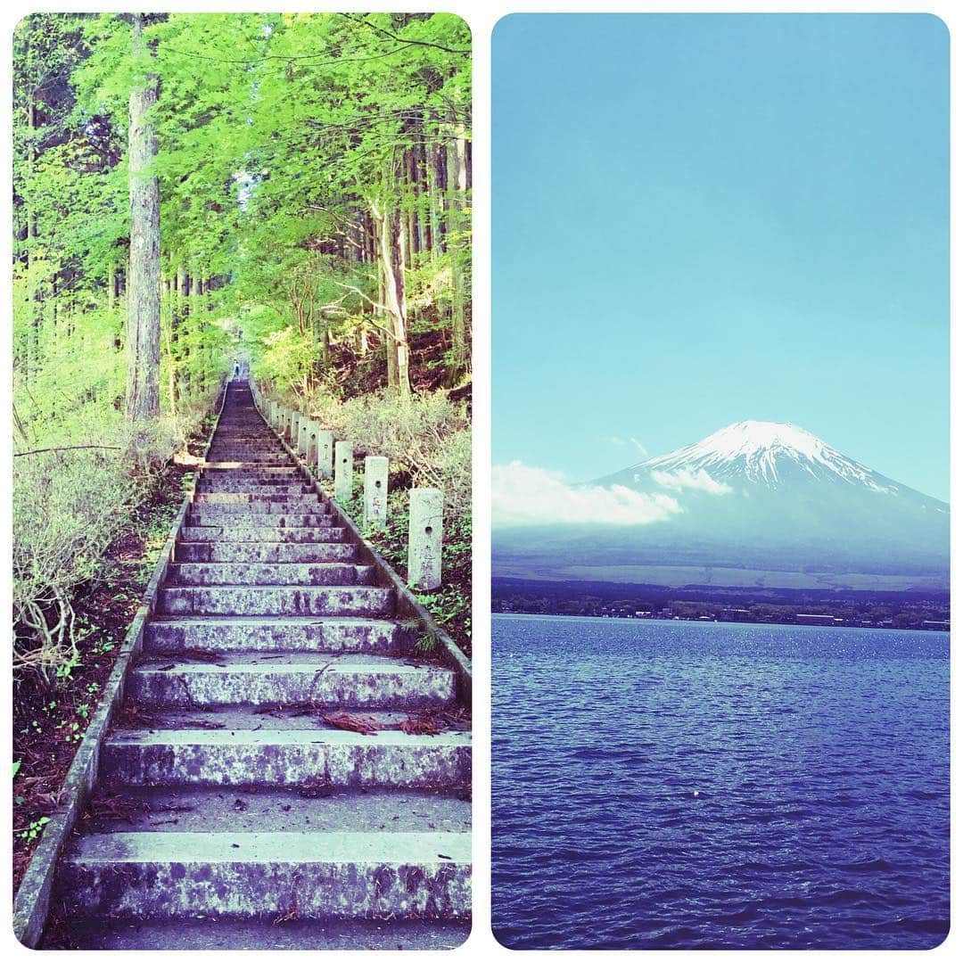 高木菜那さんのインスタグラム写真 - (高木菜那Instagram)「約2年ぶりの山中湖(^^)そして約2年ぶりの石割階段。 #富士山 #山中湖 #きれい #石割階段 #403段」5月12日 21時30分 - nana.takagi