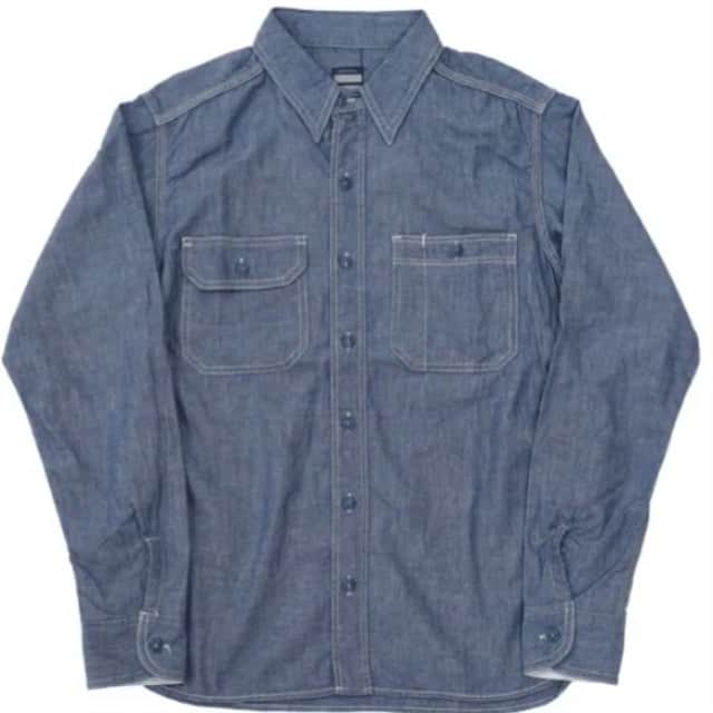 momotarojeansのインスタグラム：「MS033 Selvage Chambray work shirts. ID,NTU,RED,PUR,OD,YEL Enjoy your color!  #momotarojeans #kurashiki #okayama #denim #kojima #chambray #shirts #japan」