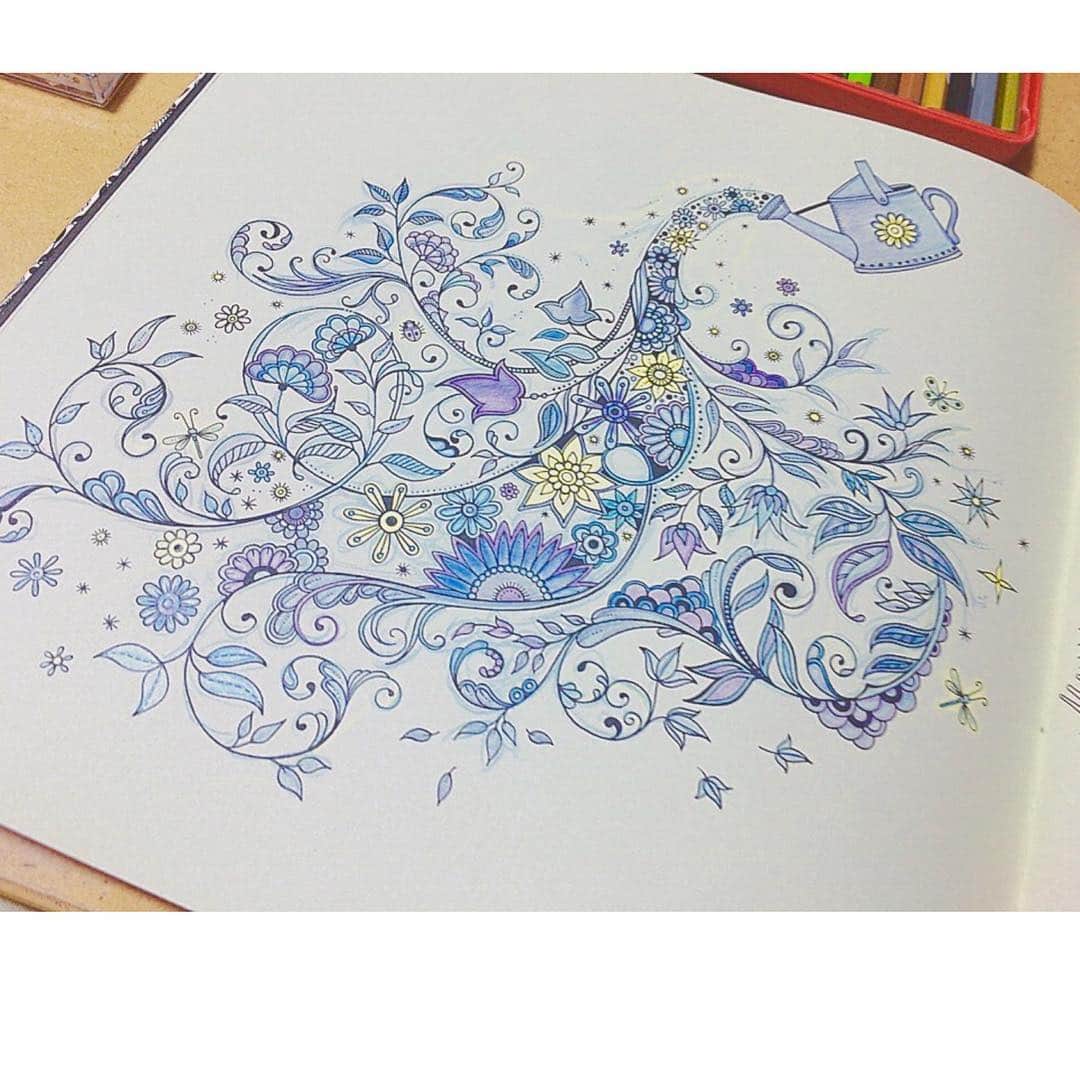 小林玲さんのインスタグラム写真 小林玲instagram 一昨日の ひみつの花園 Secretgarden ぬりえ ぬり絵 塗り絵 5月17日 23時53分 Rei Kobayashi