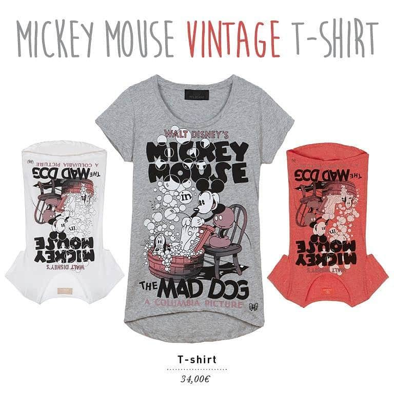 フィックスデザインのインスタグラム：「Mickey's vintage t-shirt! #fixdesign #mickeymouse #tshirt #vintage #prints #mickeyhands #grey #orange #white #discoveronline #shoponline」