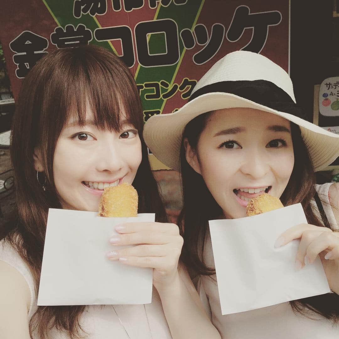 小野口奈々さんのインスタグラム写真 - (小野口奈々Instagram)「＊ もっちー、いつも楽しい時間をありがとう！！！ #同期 #女子旅 #新垣泉子ちゃん #湯布院 #金賞コロッケ」6月19日 21時03分 - nana0no