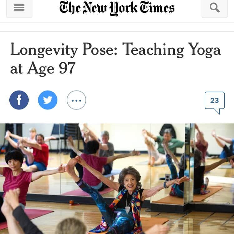 キャメロン・ディアスのインスタグラム：「Hope you're all starting the week off right. Come learn what practicing yoga for 91 years(!) has shown Tao Porchon-Lynch. (You know where the link is) #agingisliving @thebodybook @nytimes 🙌🏽🤓💪🏽💫💞」