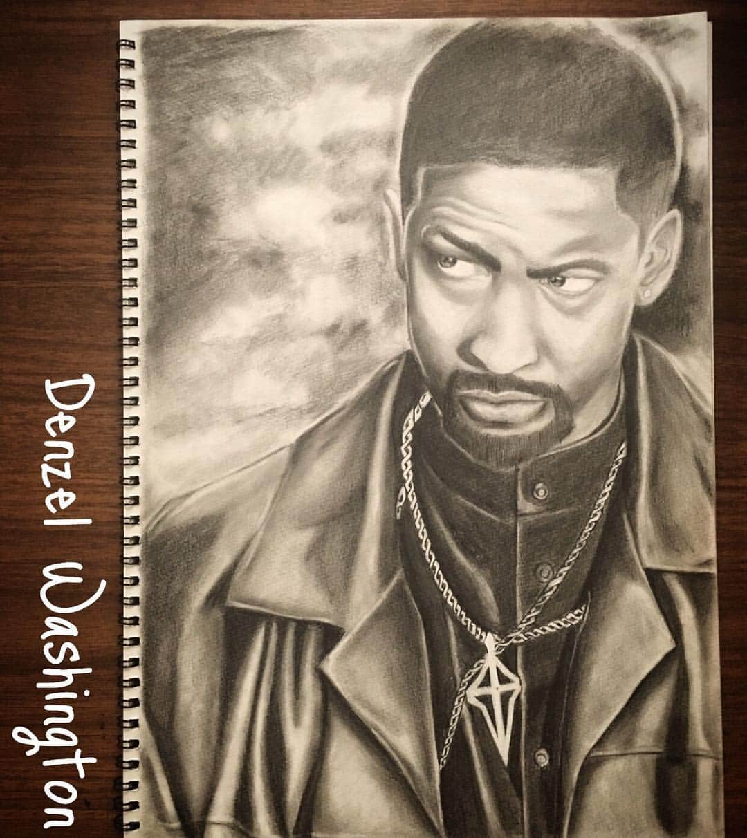 鈴木貴之さんのインスタグラム写真 - (鈴木貴之Instagram)「Drawing My Hero "Denzel Washington"✏️✨ #trainingday #denzelwashington #いつか会いたい人No1 #デンゼル_ワシントン #荒削り #お絵描き #夢叶いますよーに #artwork_suzu 2016.06.21 🙏🏻」6月21日 12時25分 - takayuki_suzuki90