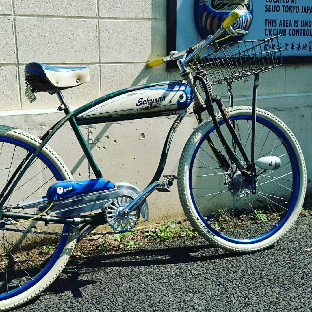 ☆引き取り限定☆世田谷区西部です。18インチ自転車　デューリー　青黒　美品 世田谷ベース】特別塗装 折りたたみ変速付き自転車 所ジョージ