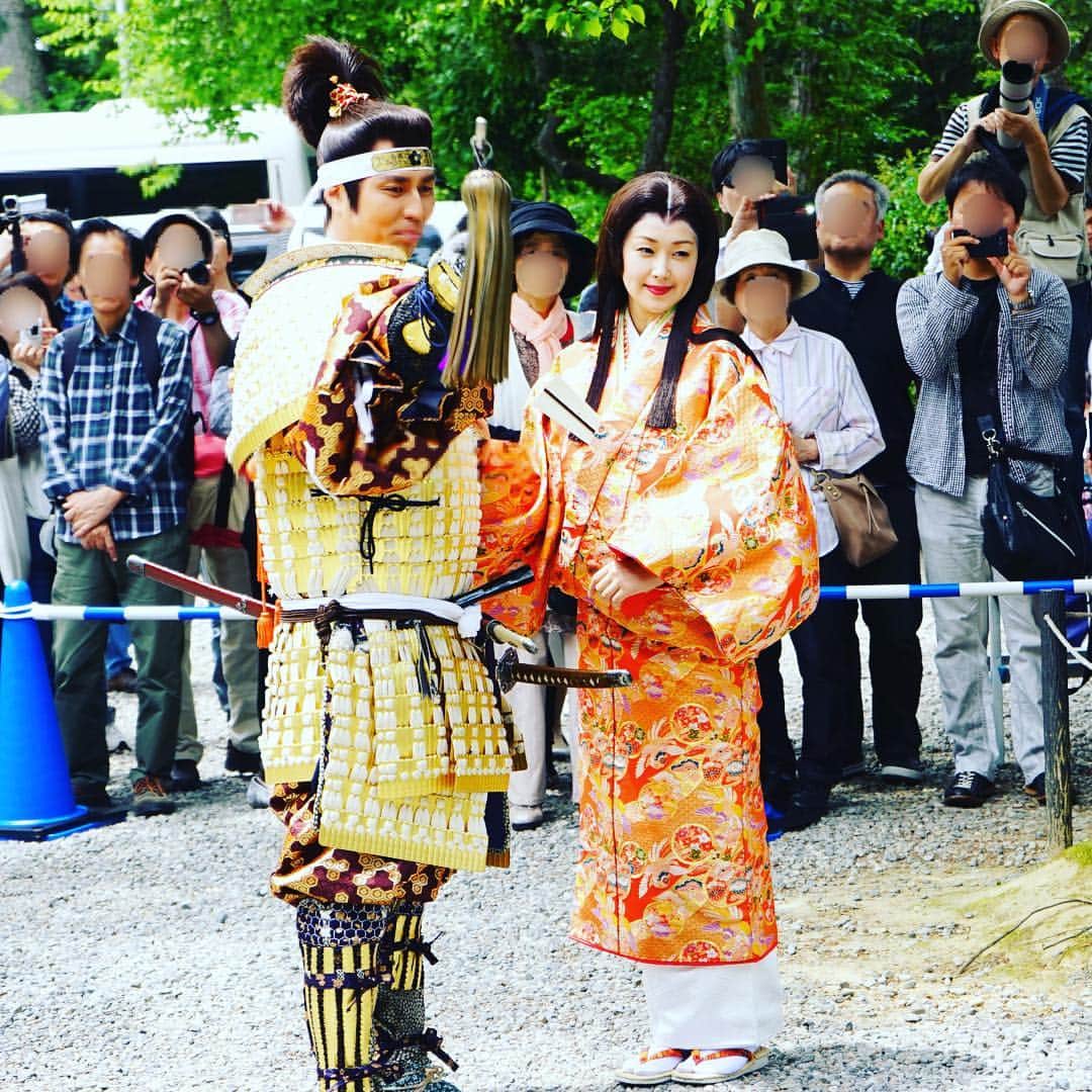 笛木優子のインスタグラム：「伝統ある百万石まつりで、お松の方役を演じさせていただきました。たくさんのご声援ありがとうございました😊👍🏻 想像以上の壮大なお祭りでした💕🌠#金沢 #kanazawa#百万石」