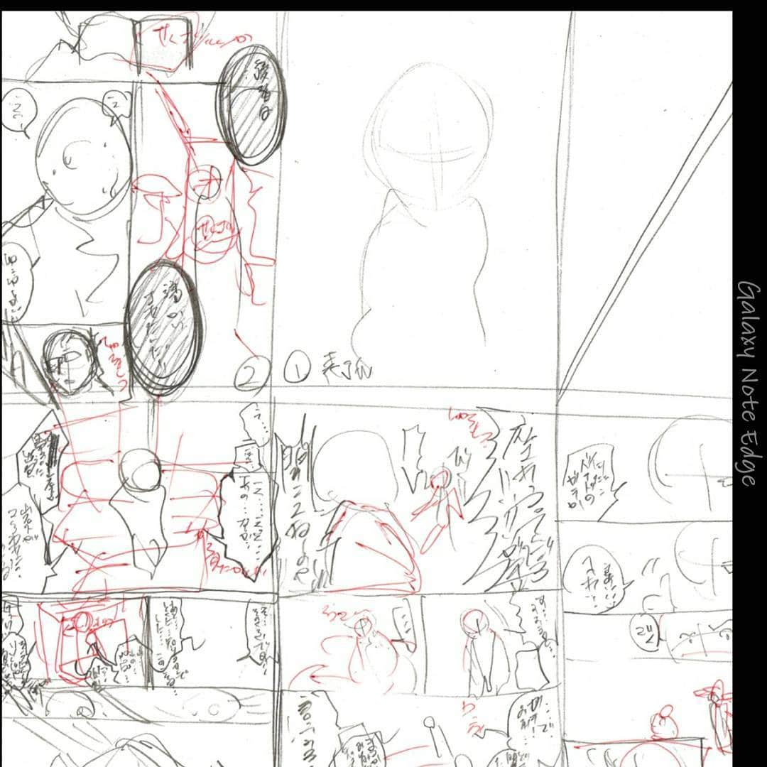 宮崎摩耶さんのインスタグラム写真 - (宮崎摩耶Instagram)「ブラッシュの、ネームの一部。#ネーム　#暗号　#解読出来ない」6月10日 0時36分 - miyazakimaya