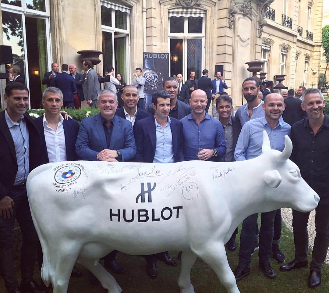 ウブロさんのインスタグラム写真 - (ウブロInstagram)「Hublot Loves Football ⚽️#FernandoHierro, #HernanCrespo, Hublot CEO @r_rguadalupe, #DavidTrezeguet, @Luis__Figo, #Dida, @ashearer9, #Bebeto, @rioferdy5, #DannyMurphy, @GaryLineker」6月10日 4時25分 - hublot