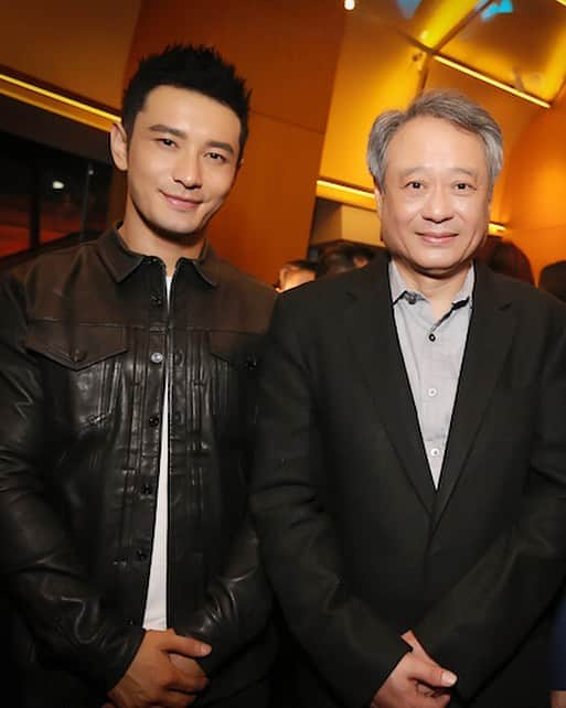 黄暁明のインスタグラム：「It's my great honor to meet director Ang Lee at Shanghai international film festival. His passion and faith of film inspires me a lot. I will keep improving myself，and I hope we can get to see each other more in the future.」