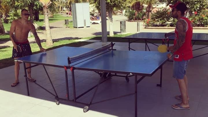 サンドロ・ラミレスのインスタグラム：「Otra vez será @iglesias_trainer 🏓 lo siento jajaja😂😂😂」