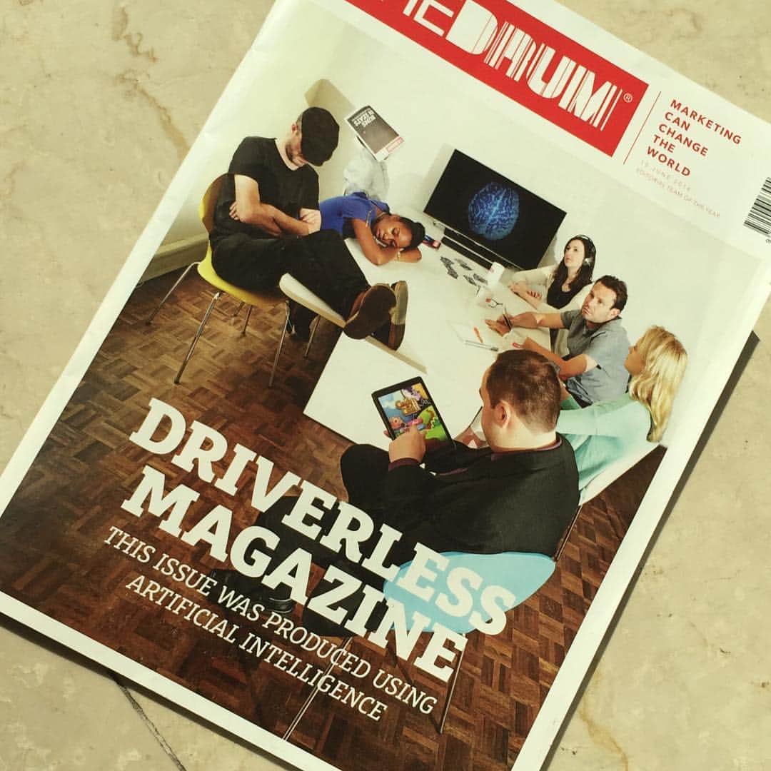 河尻亨一のインスタグラム：「このマーケティング専門誌は一冊丸ごとAIが編集したそうです。記事も勝手に書いてくれます。なので編集者たちがヒマそうにしています。」