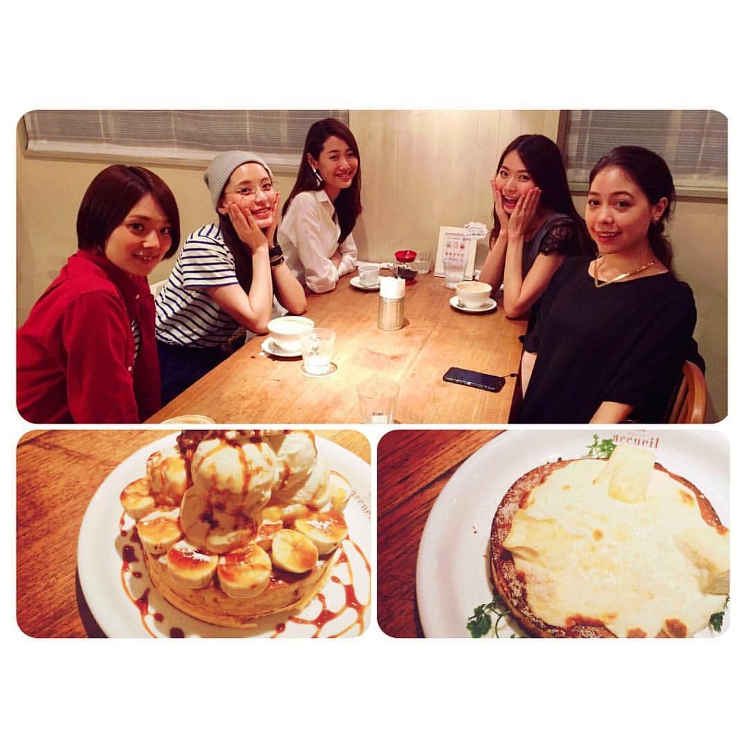 桜めいさんのインスタグラム写真 - (桜めいInstagram)「☺︎☺︎☺︎☺︎☺︎ #パンケーキ部、全員集合！ #全員揃うのめっちゃ久々 #バスツアー以来 #リーナぱいせんと私皆勤賞 #accueil」6月25日 7時40分 - mei_0406