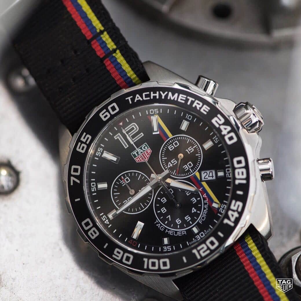 のインスタグラム：「At the 2016 Goodwood Festival of Speed, we're proud to present the TAG Heuer Formula 1 James Hunt Limited Edition, in tribute to the great ‪#‎F1 champion! ‪#‎DontCrackUnderPressure‬ #watchoftheday #natostrap」