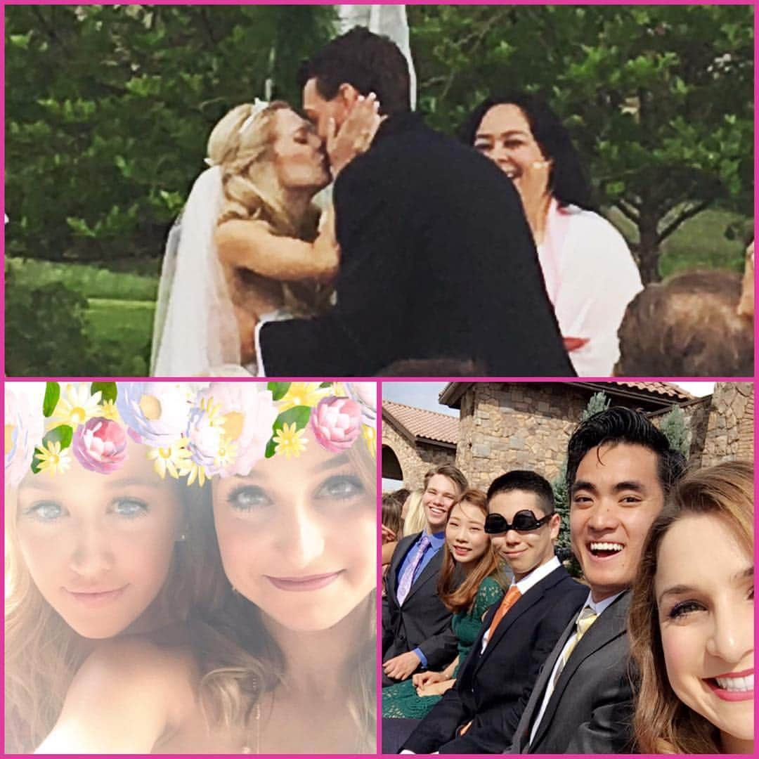 マデリーン・アーロンのインスタグラム：「Congratulations to Alexa and Chris!! I'm so happy I could be there to celebrate with you! Love you guys! #AlexaChrisForever @alexascimeca @amerimuscle99」