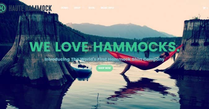 のインスタグラム：「Beautiful site built with our Shopkeeper theme, cool customer story, amazing feedback from a talented web designer. Read all about it on our blog: bit.ly/hautehammock  #wordpresstheme #wordpress #showcase #customerstories #webdesign #testimonials #onlineshop #tshirtbusiness #hammocks #hammocklife」